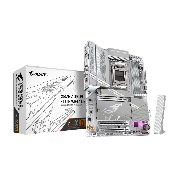 GigaByte X870 AORUS ELITE WIFI7 ICE ATX Gaming Motherboard